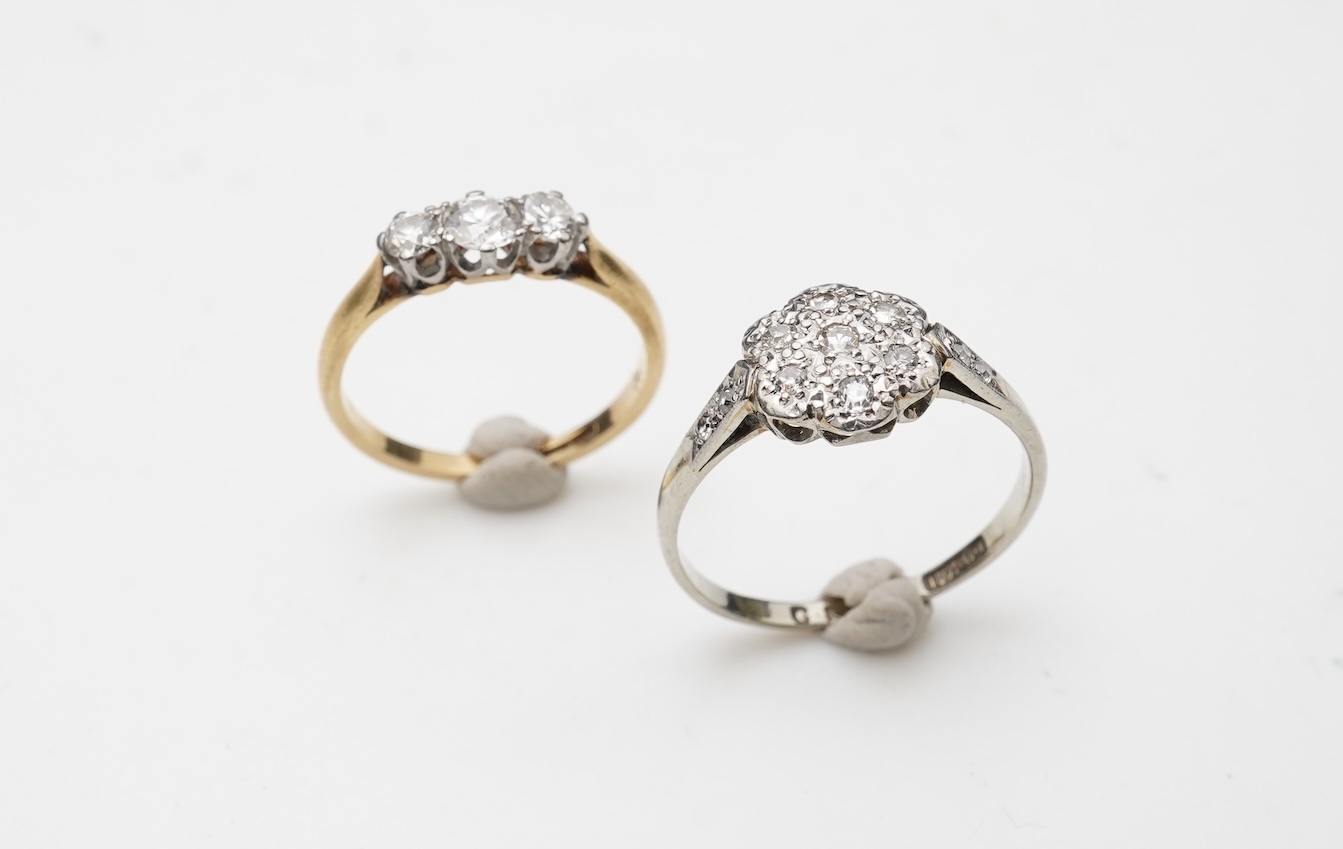 Two diamond rings